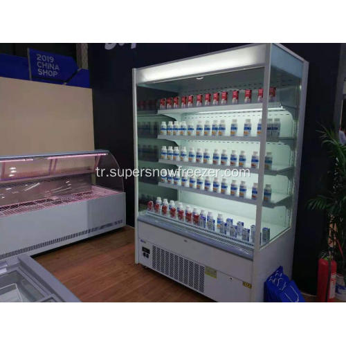 Çok Bilimli Süpermarket Buzdolabı Ekran Soğutucu Dondurucu